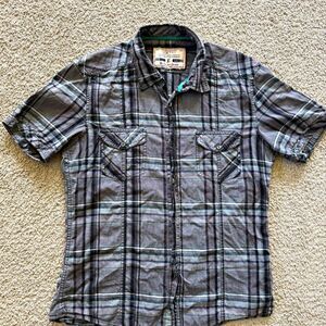 Esprit Men's Blue and Grey Shirt